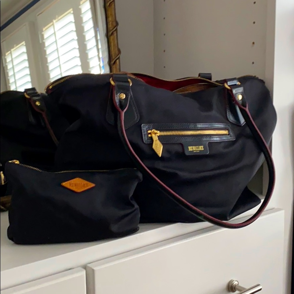 MZ Wallace Black Shoulder Bag with matching bag.